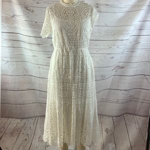OLIVIA self portrait type lace lined midi dress
